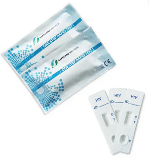 단일 스텝 타액 시험 키트 빠른 진단상의 4.0 밀리미터 Hiv는 핵실험을 결정합니다